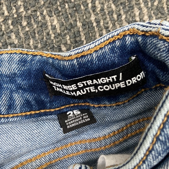 🟡SOLD🟡 Womens Joe Fresh High Rise Straight Leg Jeans 25” Waist - Picture 3 of 4